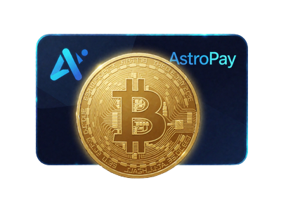 Bitcoin und AstroPay Symbole als Crypto-Zahlungsmethoden bei 30bet Cryptocasino