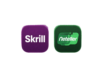 Skrill und Neteller E-Wallet Symbole als Zahlungsmethode bei 30bet Casino